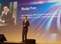 Ruiqi fan, Vice president, marketig & Solution Sales, Huawei Western Europe Enterprise Business al Huawei - WEU Partner Summit 2018, Amsterdam 15-16 Marzo