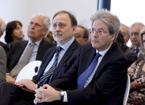 Paolo Gentiloni, Presidente del Consiglio dei ministri della Repubblica Italiana e Alfonso Fuggetta, CEO di Cefriel, all'inaugurazione della nuova sede Cefriel in viale Sarca a Milano