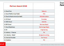 Oracle Partner Days - Partner Award 2018
