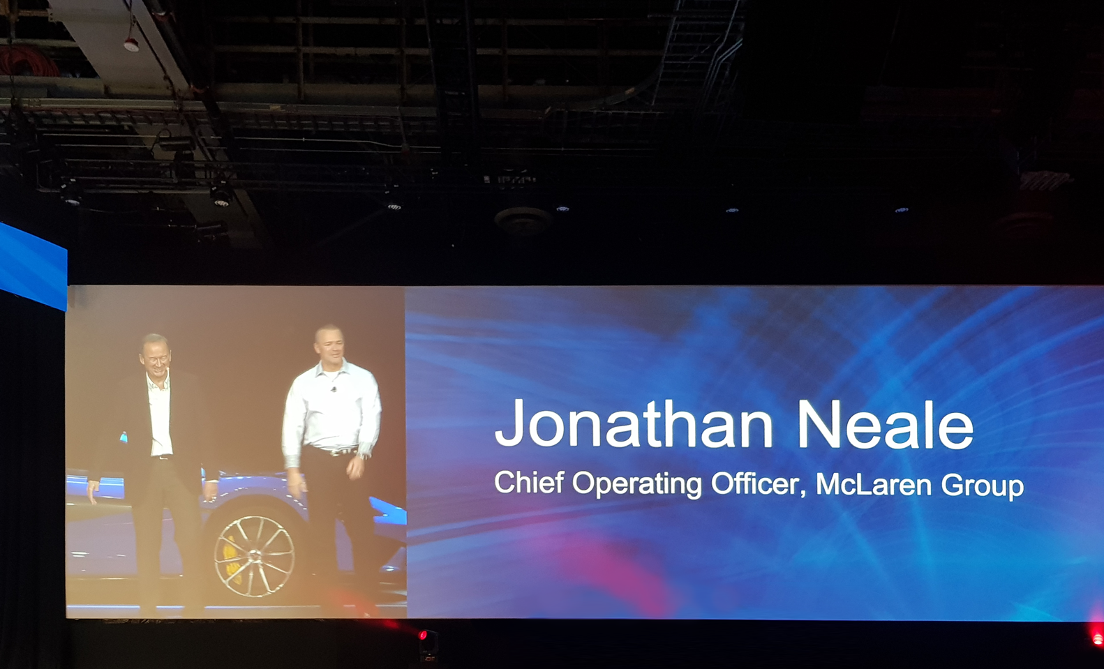 Jonathan Neale, coo di McLaren Group e Jeff Clarke, vp Products & Operations di Dell