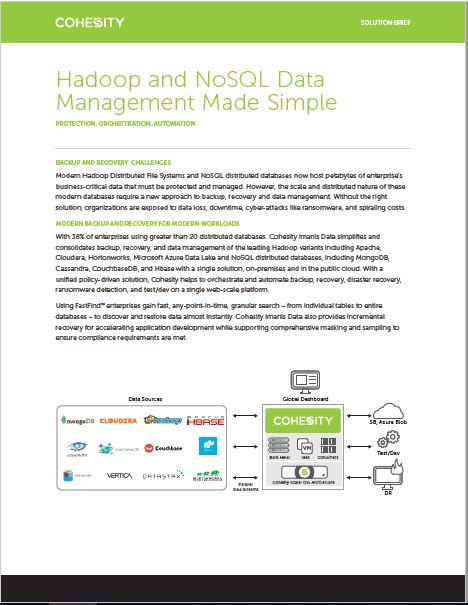 Hadoop and NoSQL Data Management Made Simple