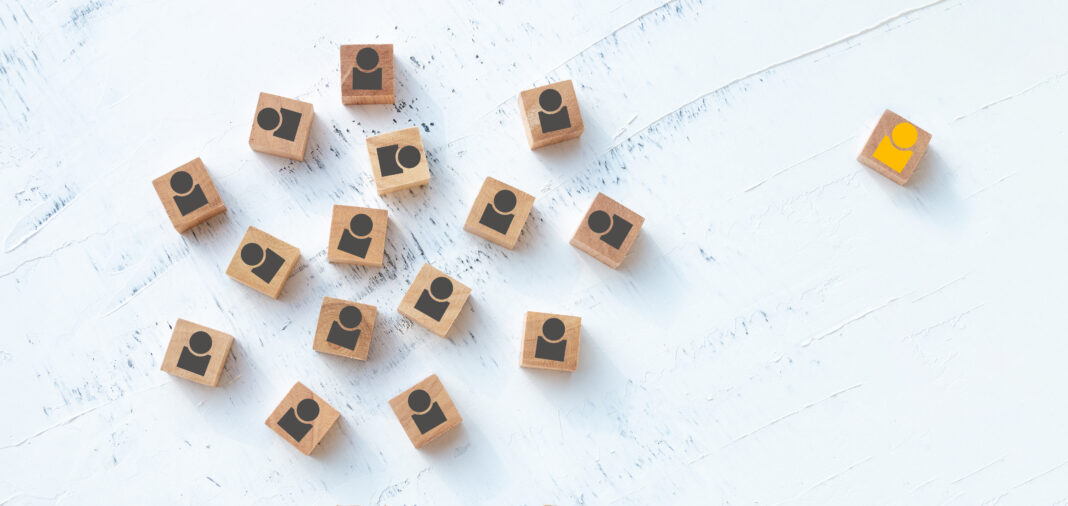 Leadership concept, Leaders with different ideas will build a strong organization.