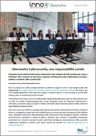 Speciale Barometro Cybersecurity 2022 - SlowLetter Gennaio 2023