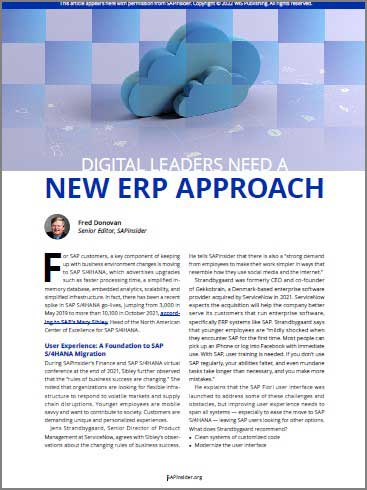 I leader digitali hanno bisogno di un nuovo approccio ERP