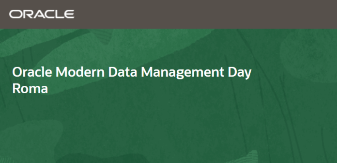 Oracle Modern Data Management Day - Roma