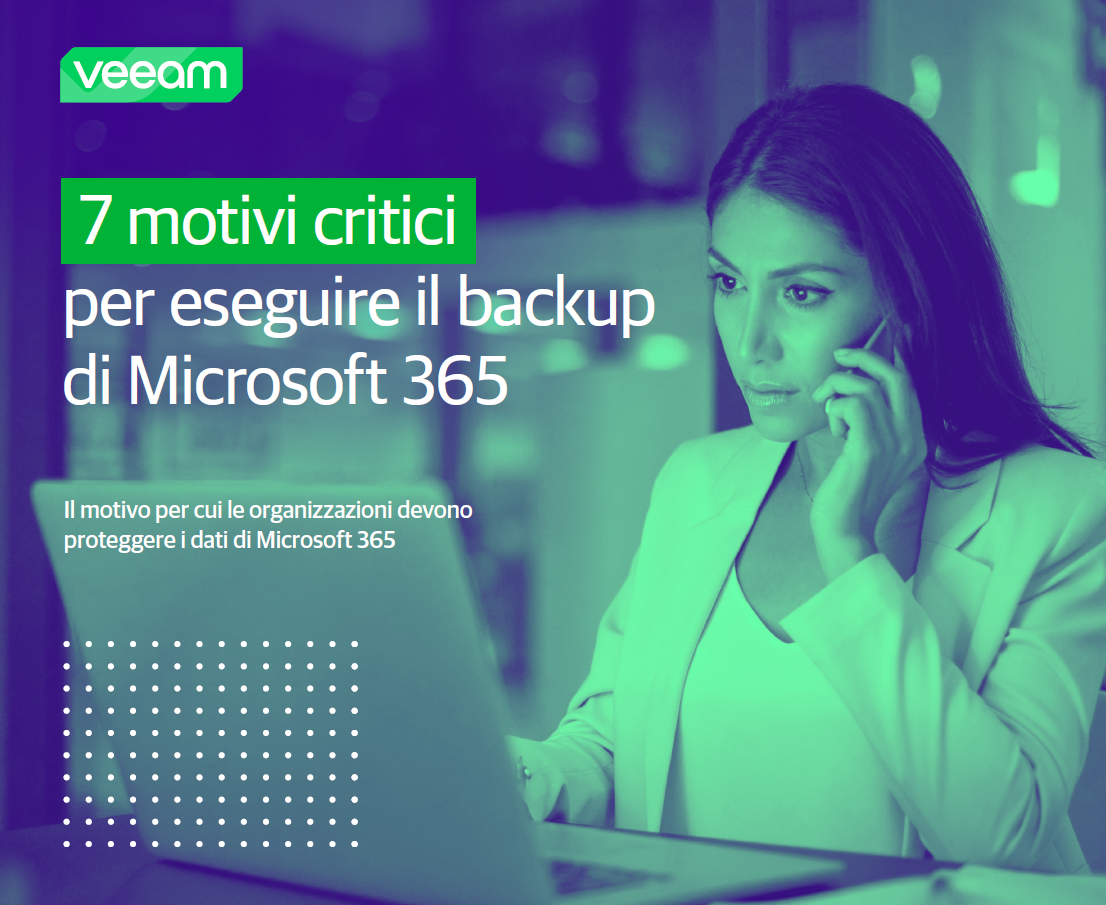 Whitepaper: 7 motivi critici per eseguire il backup di Microsoft 365