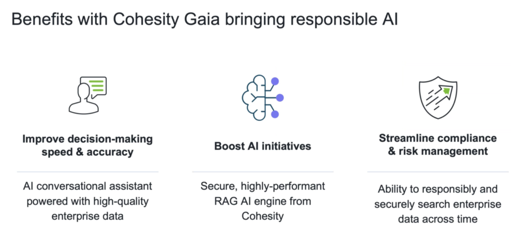 I vantaggi di Cohesity Gaia