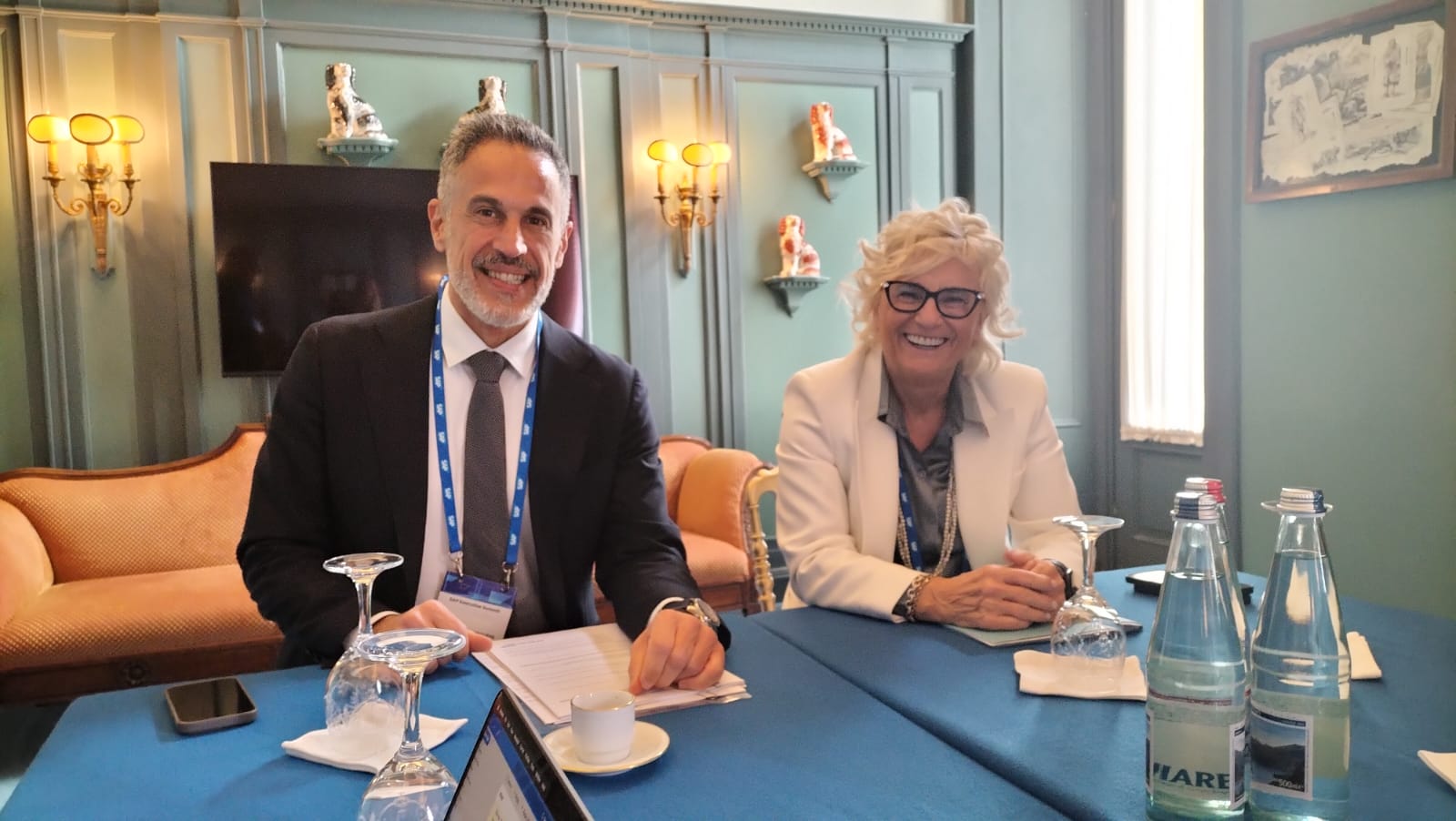 Sap Executive Summit - Manos Raptopoulos, Chief Revenue officer Apac, Emea & Mee di SAP e Carla Masperi, AD di Sap Italia