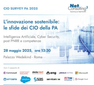 CIO Survey PA 2025 - L'innovazione sostenibile: le sfide dei CIO della PA @ Palazzo Wedekind - Sala Angiolillo | Roma | Lazio | Italia