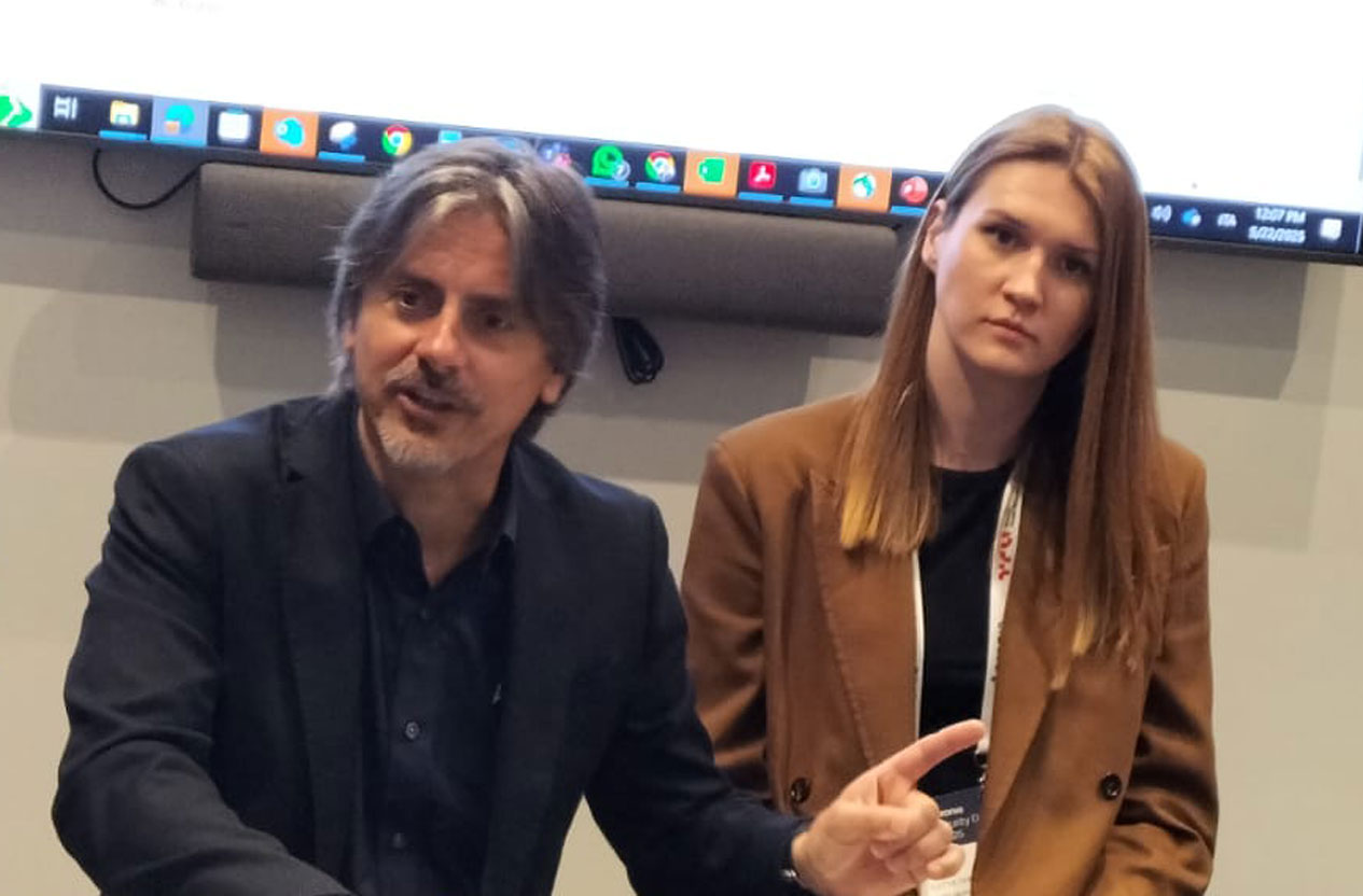 Denis Cassinerio, senior director & general manager South Emea di Acronis e Katya Ivanova, chief sales officer di Acronis