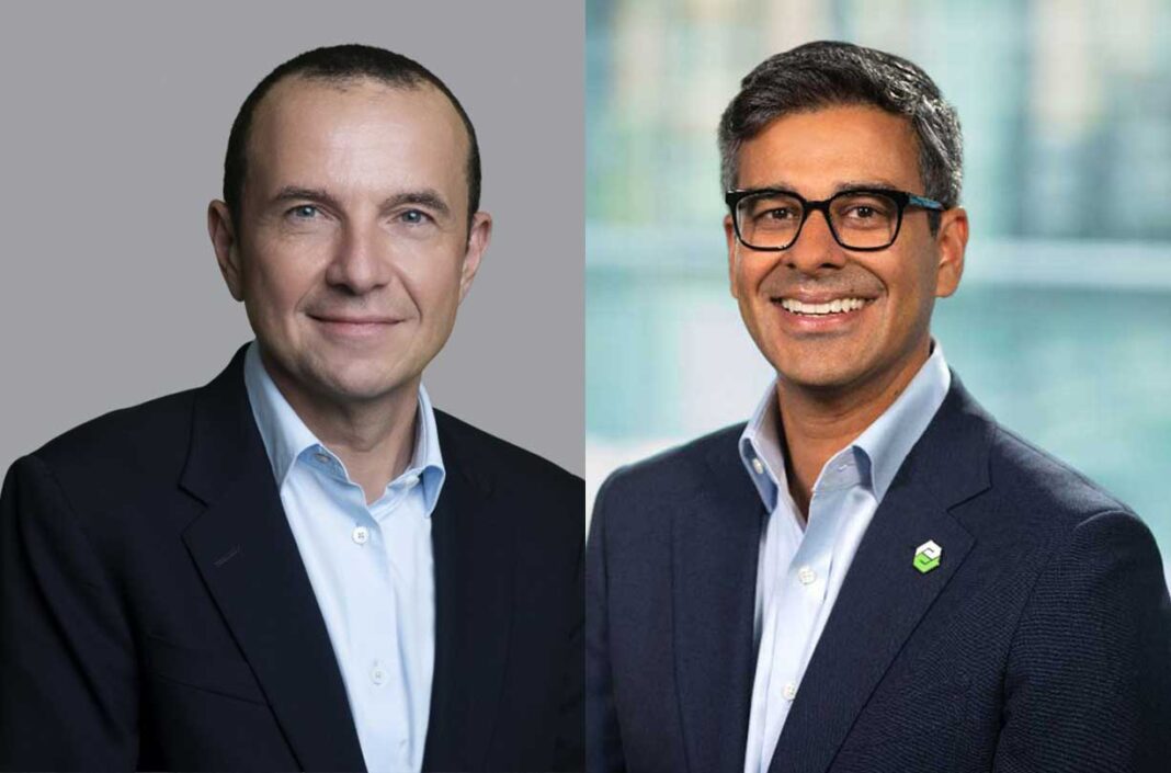 Olivier Blum, Ceo di Schneider Electric e Neil Barua, Ceo di Ptc Olivier Blum, Ceo di Schneider Electric e Neil Barua, Ceo di Ptc